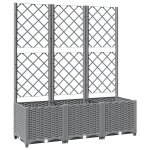 Vidaxl jardinière avec treillis gris clair 120x40x136 cm pp Vidaxl jardinière avec treillis gris clair 120x40x136 cm pp