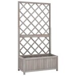 Vidaxl jardinière a treillis de jardin gris 70x30x135 cm bois de sapin Vidaxl jardinière a treillis de jardin gris 70x30x135 cm bois de sapin