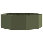 Vidaxl jardini�re vert olive 120 x 120 x 35 cm acier