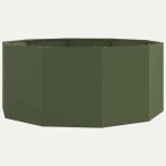 Vidaxl jardini�re vert olive 120 x 120 x 50 cm acier