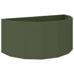 Vidaxl jardini�re vert olive 120 x 60 x 50 cm acier