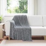 Vidaxl jet� gris fonc� 150 x 130 cm toison