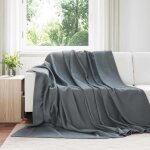 Vidaxl jet� gris fonc� 240 x 220 cm toison