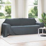 Vidaxl jet� gris fonc� 350 x 270 cm toison