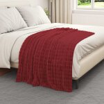 Vidaxl jet� rouge bordeaux 150 x 130 cm toison