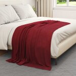 Vidaxl jet� rouge bordeaux 170 x 130 cm toison