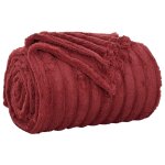 Vidaxl jet� rouge bordeaux 270 x 240 cm toison