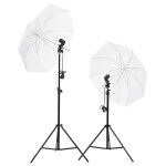 Vidaxl kit d'�clairage de studio avec tr�pieds et parapluies