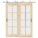 Vidaxl kit fixation porte coulissante 200 cm acier inoxydable argenté Vidaxl kit fixation porte coulissante 200 cm acier inoxydable argenté