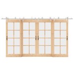 Vidaxl kit fixation porte coulissante 200 cm acier inoxydable argent