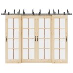 Vidaxl kit de quincaillerie de porte coulissante 305 cm acier noir