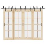 Vidaxl kit de quincaillerie de porte coulissante 305 cm acier noir