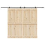 Vidaxl kit de quincaillerie de porte coulissante 305 cm acier noir