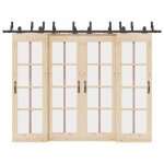 Vidaxl kit de quincaillerie de porte coulissante 305 cm acier noir