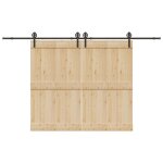 Vidaxl kit de quincaillerie de porte coulissante 366 cm acier noir