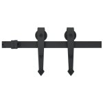 Vidaxl kit de quincaillerie de porte coulissante 183 cm acier noir