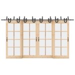 Vidaxl kit de quincaillerie de porte coulissante 400 cm acier noir