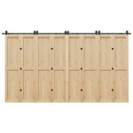 Vidaxl kit de quincaillerie de porte coulissante 400 cm acier noir