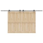 Vidaxl kit de quincaillerie de porte coulissante 400 cm acier noir Vidaxl kit de quincaillerie de porte coulissante 400 cm acier noir