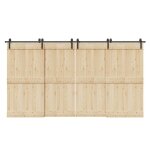 Vidaxl kit de quincaillerie de porte coulissante 400 cm acier noir