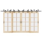 Vidaxl kit de quincaillerie de porte coulissante 400 cm acier noir