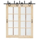 Vidaxl kit de quincaillerie de porte coulissante 200 cm acier noir Vidaxl kit de quincaillerie de porte coulissante 200 cm acier noir