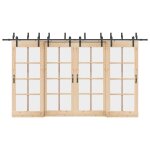 Vidaxl kit de quincaillerie de porte coulissante 400 cm acier noir