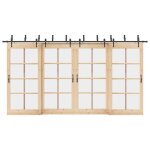 Vidaxl kit de quincaillerie de porte coulissante 427 cm acier noir