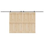 Vidaxl kit de quincaillerie de porte coulissante 427 cm acier noir Vidaxl kit de quincaillerie de porte coulissante 427 cm acier noir