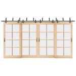 Vidaxl kit de quincaillerie de porte coulissante 427 cm acier noir
