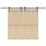 Vidaxl kit de quincaillerie de porte coulissante 427 cm acier noir