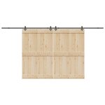 Vidaxl kit de quincaillerie de porte coulissante 427 cm acier noir Vidaxl kit de quincaillerie de porte coulissante 427 cm acier noir