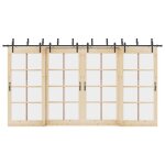 Vidaxl kit de quincaillerie de porte coulissante 427 cm acier noir Vidaxl kit de quincaillerie de porte coulissante 427 cm acier noir