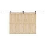 Vidaxl kit de quincaillerie de porte coulissante 427 cm acier noir Vidaxl kit de quincaillerie de porte coulissante 427 cm acier noir