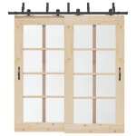 Vidaxl kit de quincaillerie de porte coulissante 213, 5 cm acier noir Vidaxl kit de quincaillerie de porte coulissante 213, 5 cm acier noir