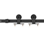 Vidaxl kit de quincaillerie de porte coulissante skien 200 cm noir
