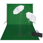 Vidaxl kit de studio et toile de fond verte 600 x 300 cm et lumires