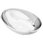 Vidaxl lavabo 40 x 33 x 13, 5 cm cramique argent