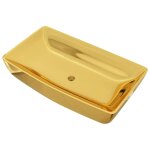 Vidaxl lavabo 71 x 38 x 13, 5 cm cramique dor