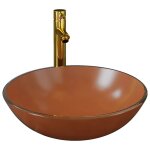 Vidaxl lavabo de bain avec robinet et drain  poussoir verre tremp