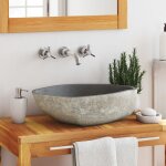 Vidaxl lavabo en pierre de rivire ovale (45 - 53)x(34 - 41) cm