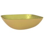 Vidaxl lavabo verre 42x42x14 cm dor