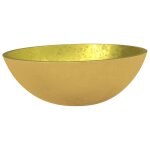 Vidaxl lavabo verre 50x37x14 cm dor