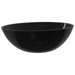 Vidaxl lavabo verre 50x37x14 cm noir