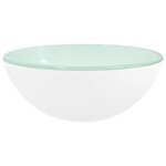 Vidaxl lavabo verre tremp 30x12 cm blanc