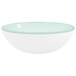 Vidaxl lavabo verre trempé 35x12 cm blanc Vidaxl lavabo verre trempé 35x12 cm blanc