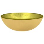 Vidaxl lavabo verre tremp 35x12 cm dor