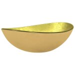 Vidaxl lavabo verre tremp 54, 5x35x15, 5 cm dor