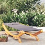 Vidaxl lit de repos ext�rieur 100x188, 5x44 cm bois courb� anthracite