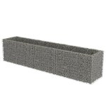 Vidaxl lit surlev a gabion acier galvanis 450x90x100 cm